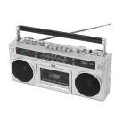 SAL RRTBRONX sztereó kazettás rádiós magnó, Bluetooth, USB, microSD, MP3, multi-felvétel és archiválás, 3-sávos rádió