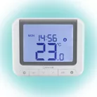 SALUS RT520RF vezeték nélküli szobatermosztát, Opentherm csatlakozó, kontaktus kimenet, LCD, PIN kód, szerviz figyelmeztető, 5 - 32,5 °C