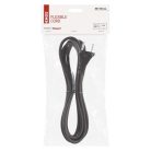 Flexo zsinór gumi/neoprén 2×1mm2, 3m, fekete