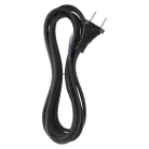 Flexo zsinór gumi/neoprén 2×1mm2, 5m, fekete