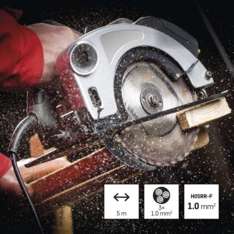 EMOS Szerelhető vezeték gumi 3x1 fekete 5m