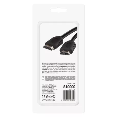 EMOS HDMI kábel 2.0 A-A dugó 0.75m