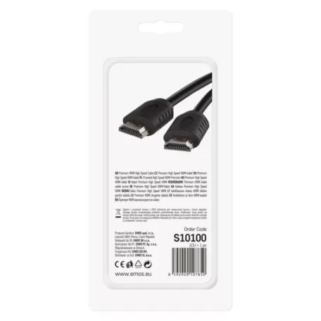 EMOS HDMI kábel 2.0 A-A dugó 1.5m