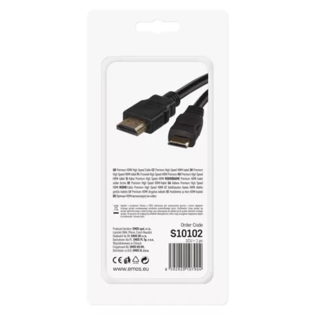 EMOS HDMI kábel 2.0 A-C dugó 1.5m