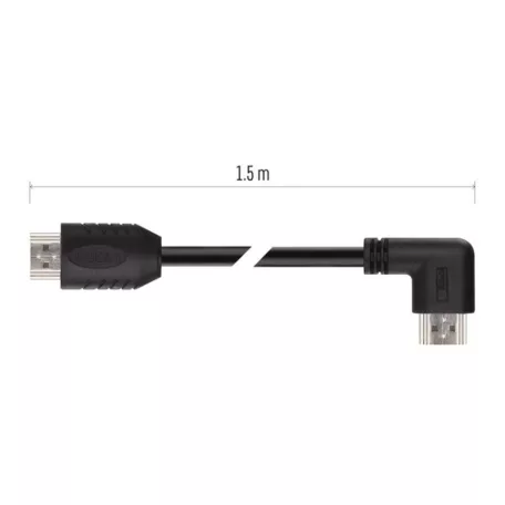 EMOS HDMI kábel 2.0 A-A dugó 90°, 1.5m