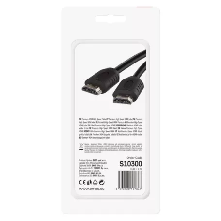 EMOS HDMI kábel 2.0 A-A dugó 3m