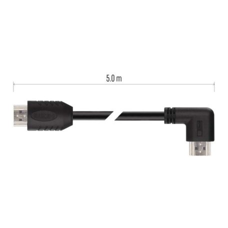 EMOS HDMI kábel 2.0 A-A dugó 90°, 5m