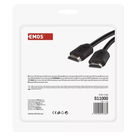 EMOS HDMI kábel 2.0 A-A dugó 10m