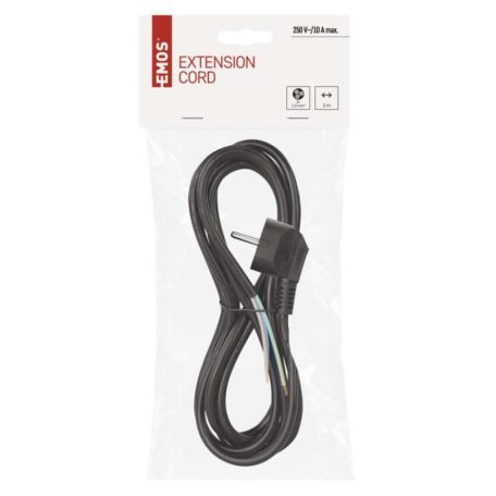 EMOS Szerelhető vezeték 3x1.0 3m fekete