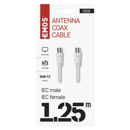 EMOS Antenna koax kábel 1,25m