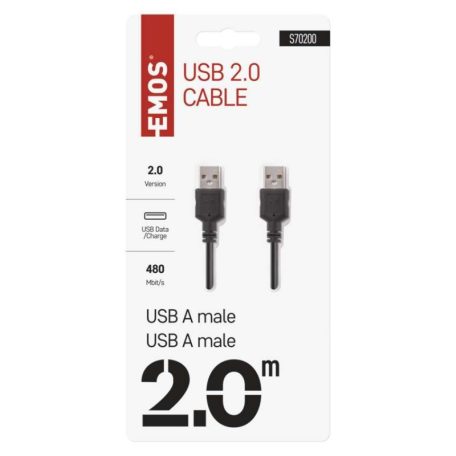 EMOS USB kábel 2.0 A – micro B csatlakozó 2m