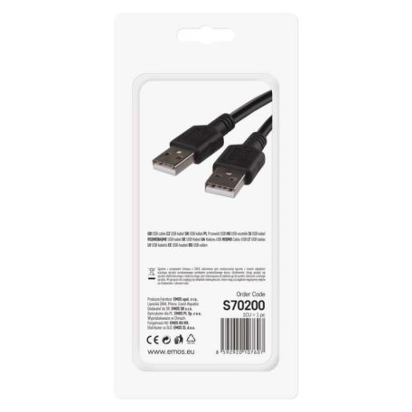 EMOS USB kábel 2.0 A – micro B csatlakozó 2m