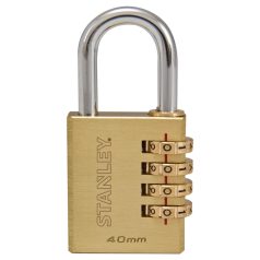   STANLEY S742-053 rézlakat, 40mm, számkombinációs, egyszeres reteszelés