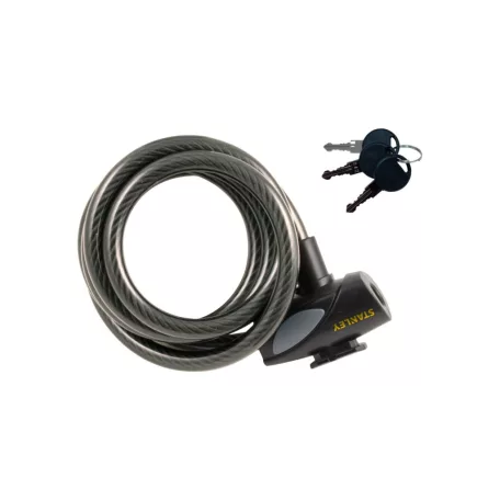 STANLEY S755-202 kulcskábeles kerékpár zár, 3 kulcsos, 1800 mm hosszúság