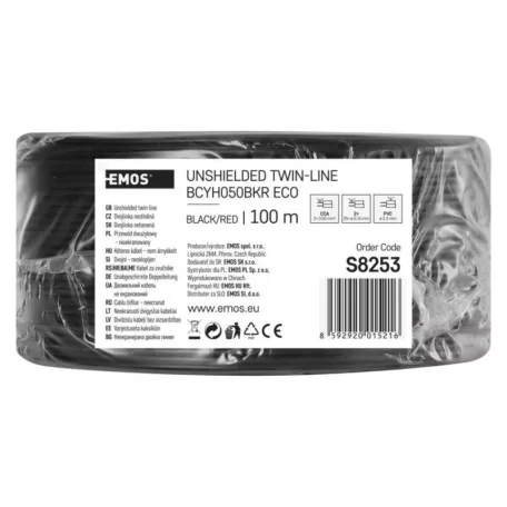 EMOS Hangfalkábel 2*0.5mm piros/fekete