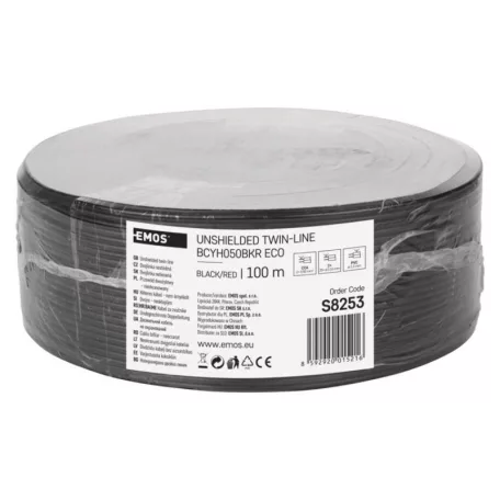 EMOS Hangfalkábel 2*0.5mm piros/fekete