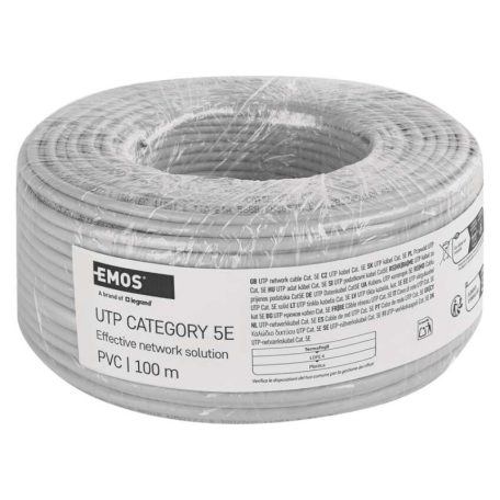 EMOS UTP kábel CAT5E PVC CCA, 100m