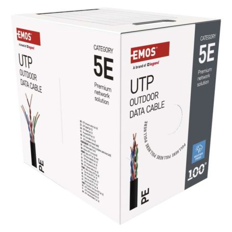 EMOS UTP kábel CAT 5E , outdoor, 100m