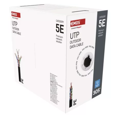 EMOS UTP kábel CAT 5E , outdoor, 305m