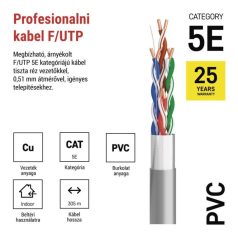 EMOS FTP kábel CAT 5E 305m