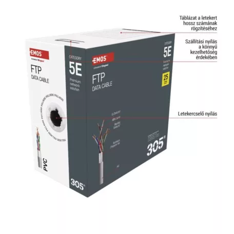 EMOS FTP kábel CAT 5E 305m