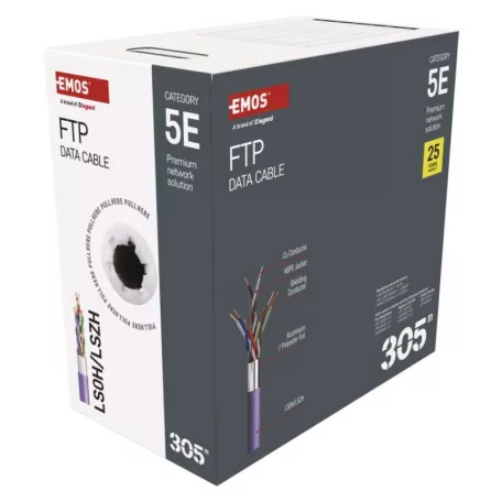 EMOS FTP kábel CAT 5 LSZH 305m