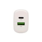 HOME SA20PPS USB hálózati gyorstöltő, 20 Watt, 2in1: USB-A + USB-C aljzat, QC + PD + PPS gyorstöltés, GaN technológia