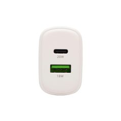   HOME SA20PPS USB hálózati gyorstöltő, 20 Watt, 2in1: USB-A + USB-C aljzat, QC + PD + PPS gyorstöltés, GaN technológia