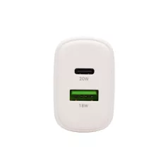   HOME SA20PPS USB hálózati gyorstöltő, 20 Watt, 2in1: USB-A + USB-C aljzat, QC + PD + PPS gyorstöltés, GaN technológia