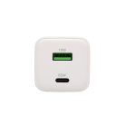 HOME SA65PPS USB hálózati szupergyors töltő, 65Watt, 2in1: USB-A + USB-C aljzat, QC + PD + PPS gyorstöltés, GaN technológia