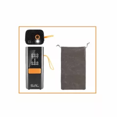   SAL SAAP6 Intelligens, automata pumpa, digitális légkompresszor telefon USB vésztöltővel, LED lámpával, vezeték nélküli, tölthető, ajándék tárolózsákkal