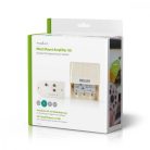 CATV erősítő | Nyereség: 25 dB | 174 - 694 MHz | Kimenő csatlakozók száma: 2 | Teljesítmény szabályzás | Fehér