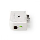 CATV erősítő | Nyereség: 15 dB | 50 - 694 MHz | Kimenő csatlakozók száma: 2 | Teljesítmény szabályzás | Fehér