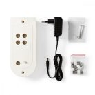 CATV erősítő | Nyereség: 20 dB | 40 - 862 MHz | Kimenő csatlakozók száma: 4 | Teljesítmény szabályzás | Fehér