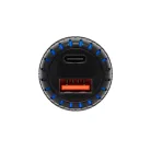 SAL SAU34AC autós USB töltő, 2in1, USB-A, USB-C, gyorstöltő, dupla töltő