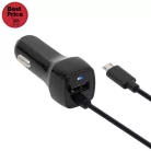 SAL SAU 24MU autós USB töltő 2in1, 2 készülék, USB, microUSB, 2,4 A összesen