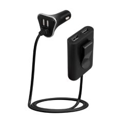   SAL SAU 96 nagy teljesítményű autós USB gyorstöltő, 48 W, 4 USB port, 4 x 2,4 A