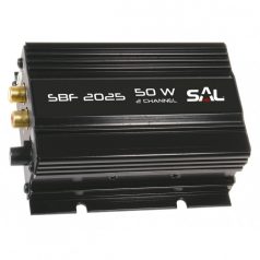   SAL SBF 2025 autóhifi erősítő 2x25W erősítő, autóba boxer 2 csatornás autós erősítő