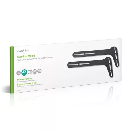 Soundbar Tartó | A következő típusokkal kompatibilis:: Univerzális | TV-Hez Csatlakoztatott | 15 kg | Rögzített | Acél | Fekete