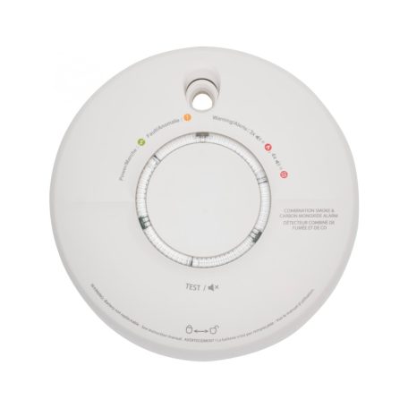 FireAngel SCB10-INT kombinált szén-monoxid vészjelző és füstérzékelő, beépített, nem cserélhető lítium elem, 10 év várható üzemidő, fehér