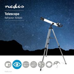   Csillagászati Távcső | Apertúra: 70 mm | Gyújtótávolság: 700 mm | Finderscope: 5 x 24 | Maximális munka magasság: 125 cm | Tripod csillagász távcső