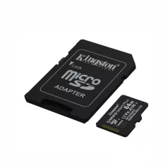   Kingston SDCS3/64 microSDXC memóriakártya, 64GB, Class 10, UHS-I, V10, A1