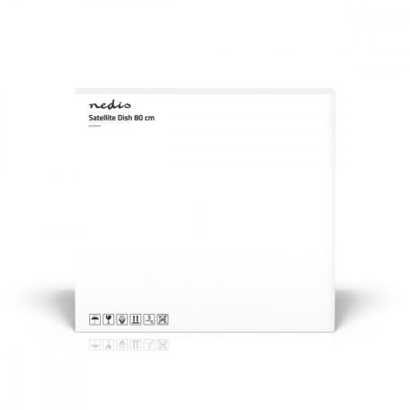 Parabolaantenna | 80.0 cm | Nyereség: 39.8 dB | Eltolási szög: 28 ° | Acél / Poliészter | Szürke