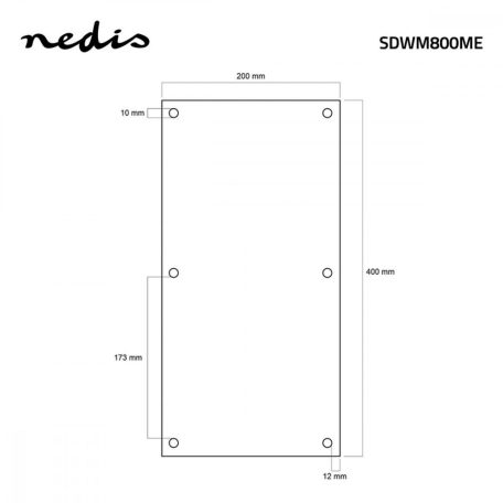 Műholdas Fali Tartó | Faltól való távolság: 800 mm | Tartó átmérő: 50 mm | Alumínium | Ezüst