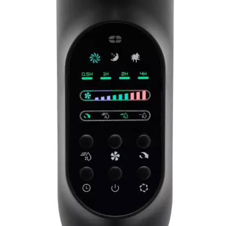 Home SFM43BK párásító ventilátor, 75 W, 40 cm névleges lapátátmérő, 3 lapát, 3 fokozat, oszcillálás, kikapcsolásidőzítés, 3 fokozatú párásítás, állítható dőlésszög