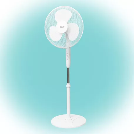 Home SFP 42 álló ventilátor, 40 W, 3 fokozat, 40 cm-es lapátátmérő, oszcillálás, LED visszajelző, távirányító, fehér