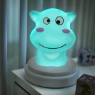 SILLY HIPPO LED éjszakai fény víziló kék