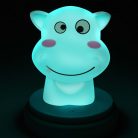 SILLY HIPPO LED éjszakai fény víziló kék