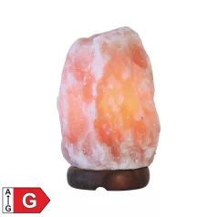   Home SKL 12 sókristálylámpa, fa talp E14 foglalattal, 1,5 m tápkábel kapcsolóval, 1-2 kg tömegű, 15 W-os izzó tartozék, 230 V
