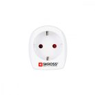 Utazó Adapter Europe-to-Switzerland Földelt